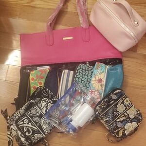 Bundle Deal Vera Bradley and Pink Women's Tote Bag with Unbranded Items